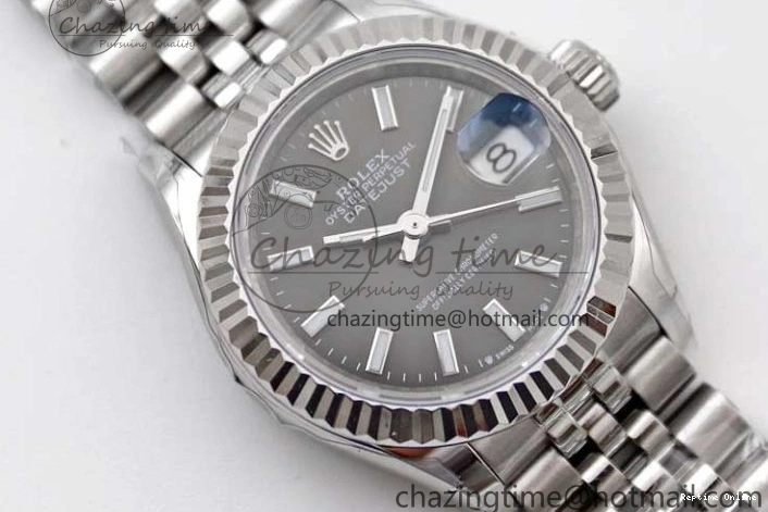 1231 Lady DateJust 28 SS TWF 1:1 Best Edition 904L Steel Black Dial on President Bracelet NH Unisex 2176